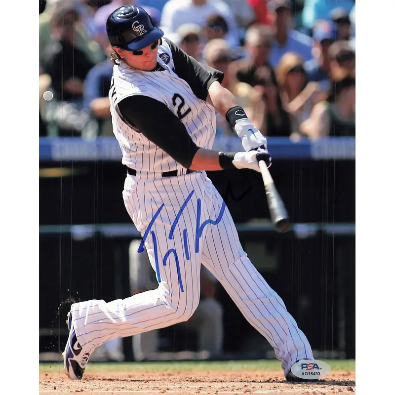 Troy Tulowitzki signed 8x10 photo PSA/DNA Colorado Rockies Autographed