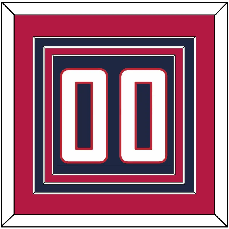 United States Mens Hockey Number - 2010 Olympics Road Blue - Triple Mat 4