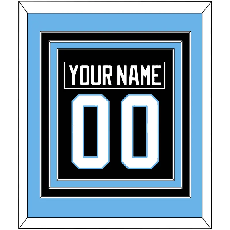 Utah Nameplate & Number (Back) Combined - Home Black - Triple Mat 3