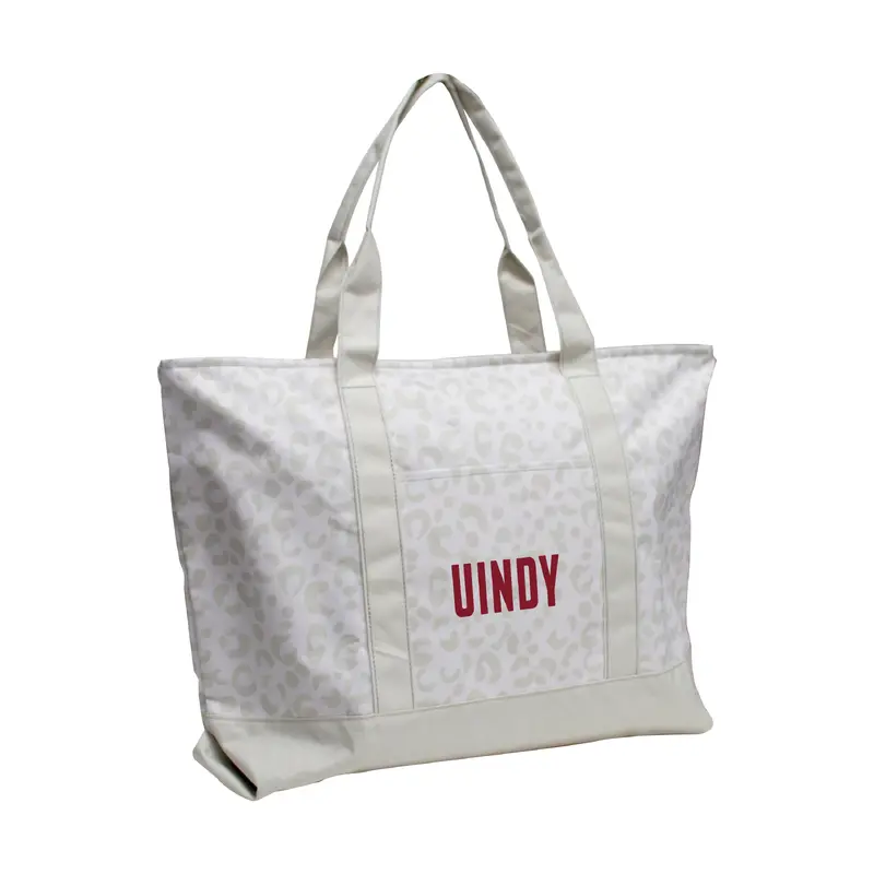 University of Indianapolis Leopard Pattern Tote