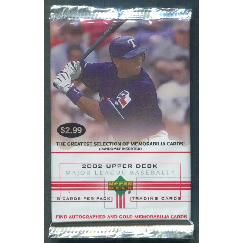 2002 Upper Deck Baseball Unopened Series 1 Pack (Pre-Priced) (8)