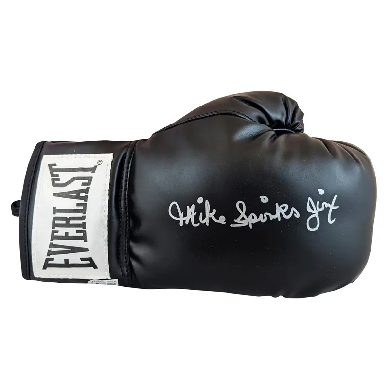 Michael Spinks Authentic Signed Right Hand Black Everlast Boxing Glove BAS Wit
