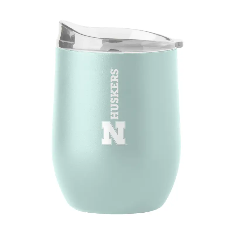 Nebraska 16oz Vertical Powder Coat Curved Beverage