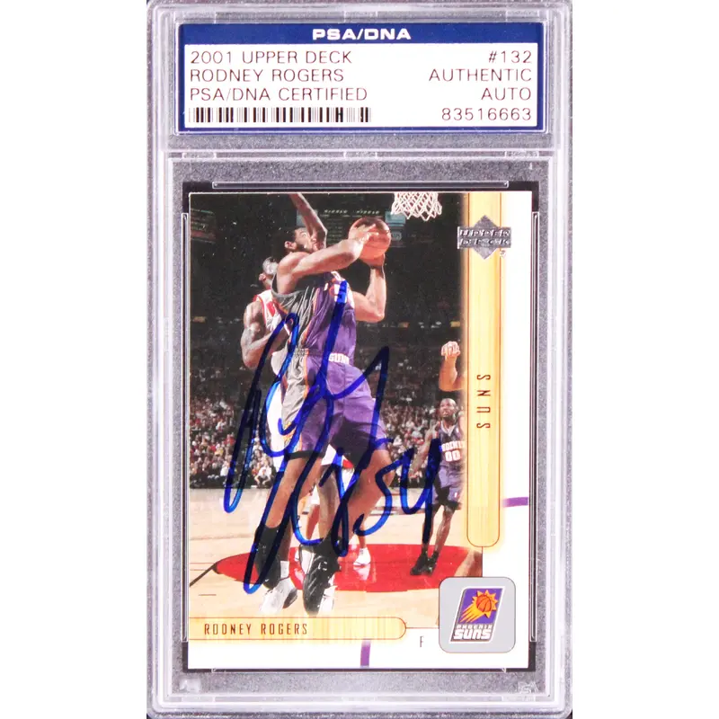Suns Rodney Rogers Authentic Signed 2001 Upper Deck #132 Card PSA/DNA Slabbed