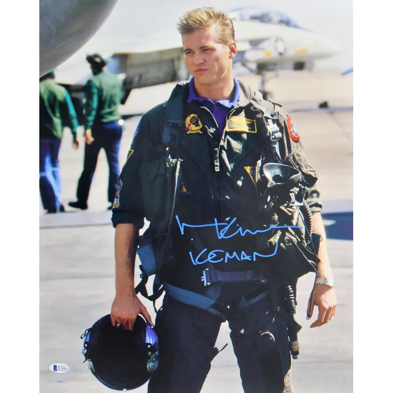 Val Kilmer Top Gun "Iceman" Authentic Signed 16x20 Photo BAS Witnessed