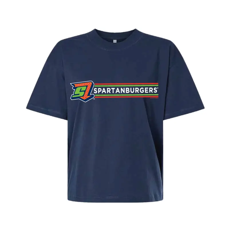 Adult Navy Strikethrough Tee