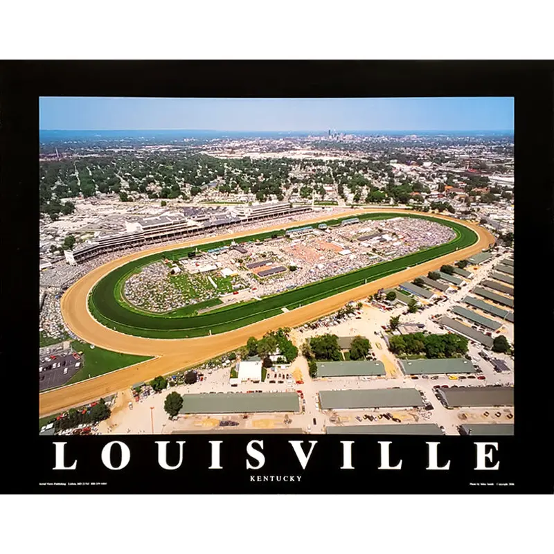Churchill Downs, Louisville, Kentucky Derby Aerial View Poster Print