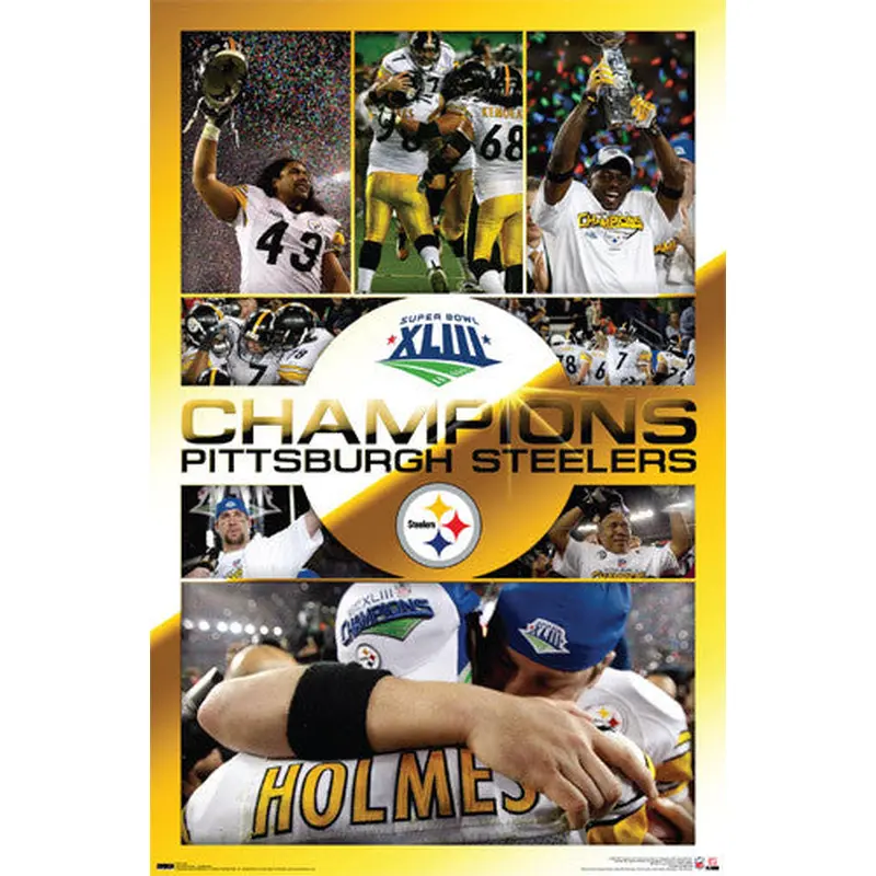 Pittsburgh Steelers Super Bowl XLIII (2009) "Celebration" Poster - Costacos Sports