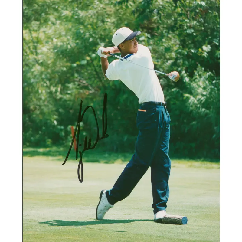Tiger Woods Authentic Signed 8x10 Photo w/ Vintage 1990's Sig PSA/DNA #AK00895