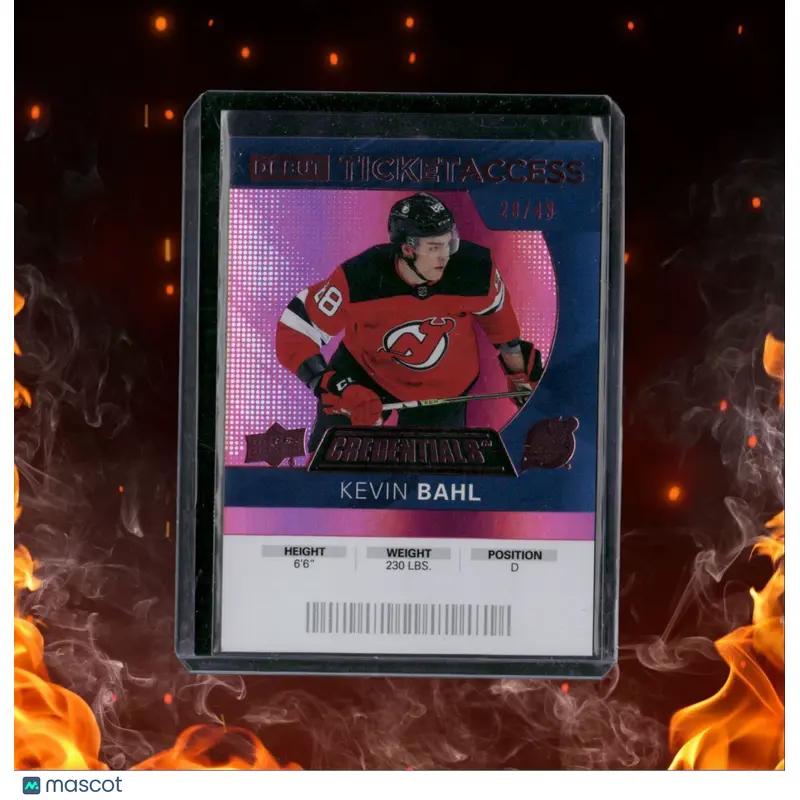 2020-21 Upper Deck Credentials Kevil Bahl Pink Debut Ticket Access Rookie 28/49