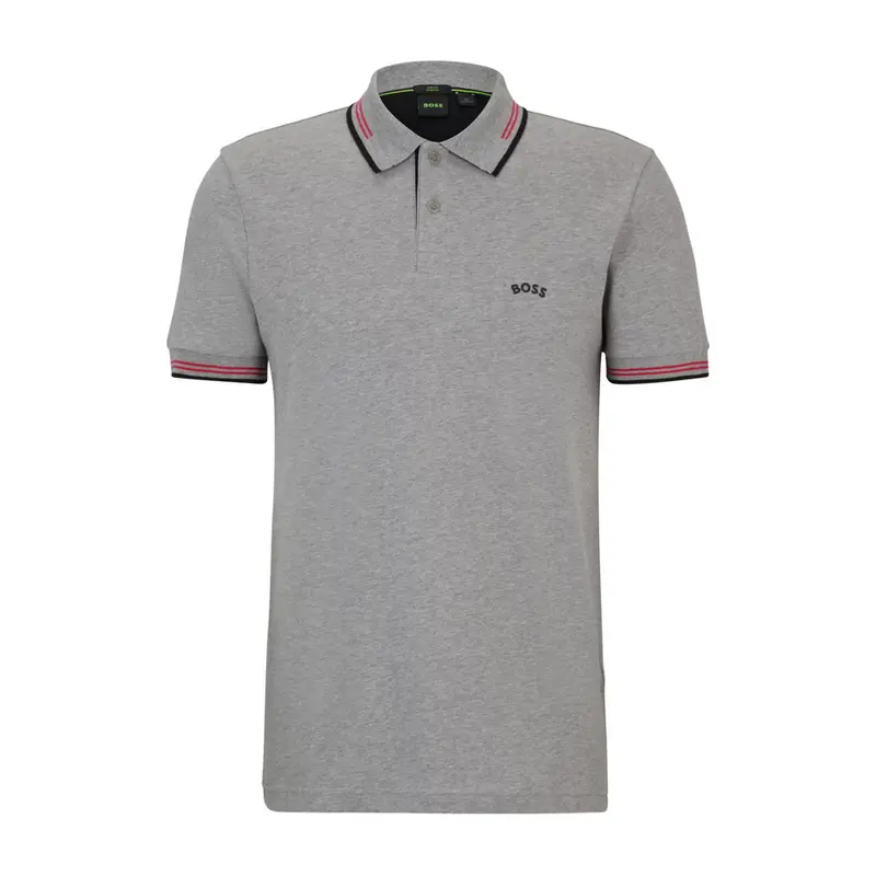 HUGO BOSS GREY SHIRT POLO PAUL CURVED 50508535062