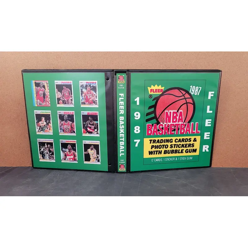 1987 Fleer Basketball Cards Custom Made Album Binder 3 Sizes - 3607