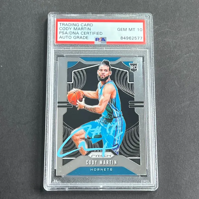 2019-20 Panini Prizim #278 Cody Martin Signed Card AUTO PSA/DNA Slabbed RC Hornets