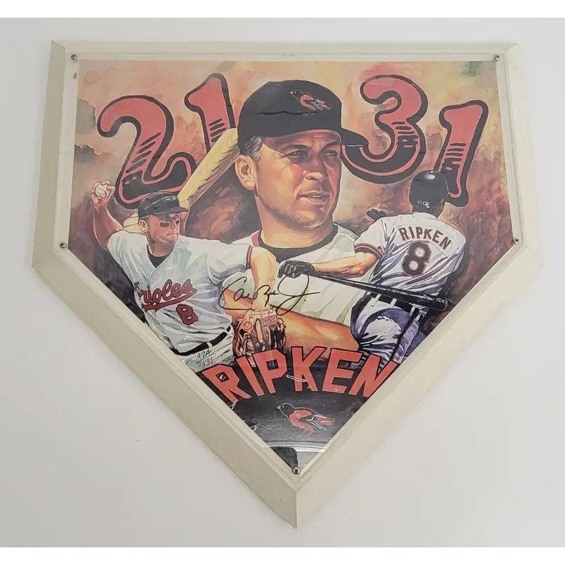 Cal Ripken Jr. Autographed Commemorative Home Plate LE #424/2131