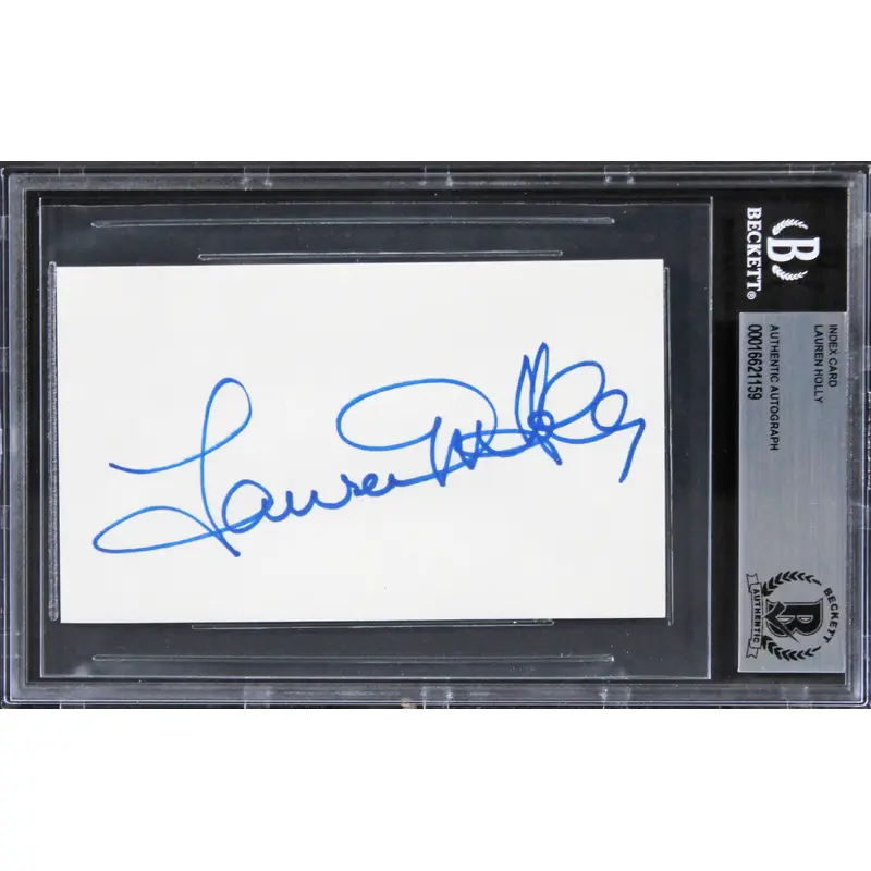 Lauren Holly Dumb and Dumber Authentic Signed 3x5 Index Card BAS Slabbed 1