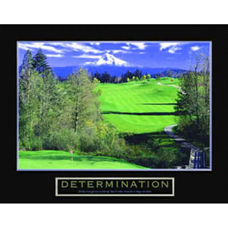 Golf "Determination" (High Mountain Hole) Motivational Poster - Front Line