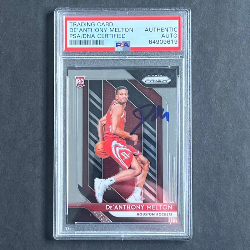 2018-19 Panini Prizm #4 De'Anthony Melton Signed Card AUTO PSA Slabbed RC Rockets