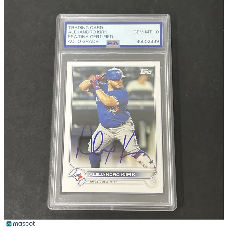 2022 Topps #432 Alejandro Kirk signed card PSA Auto 10 Blue Jays