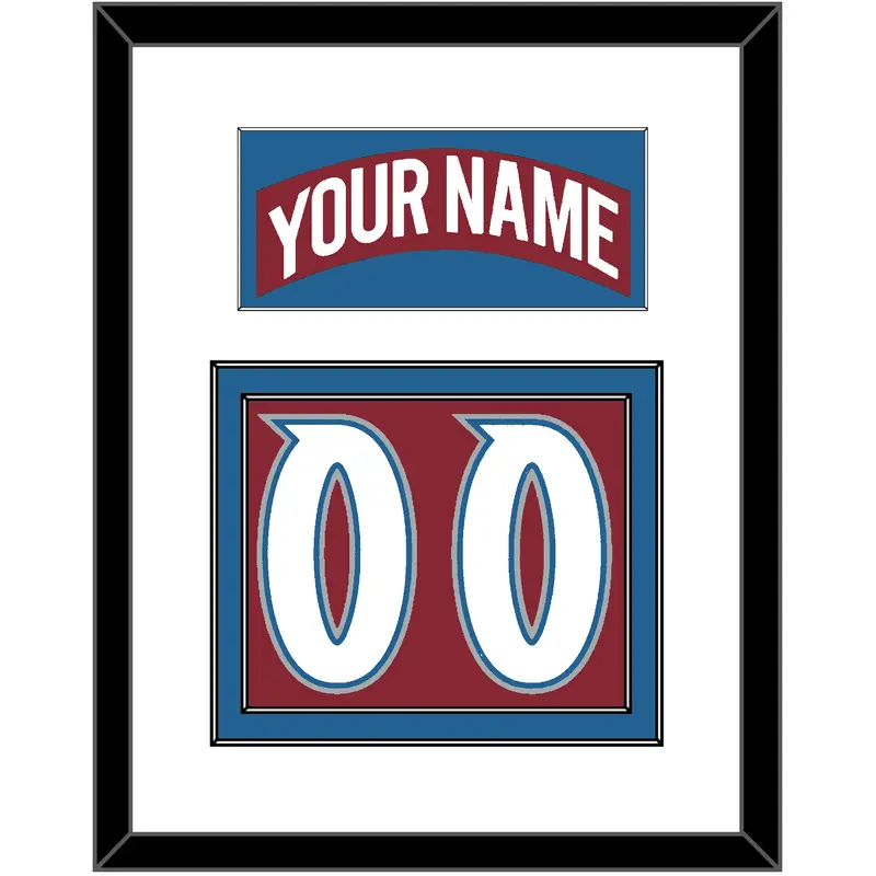 Colorado Nameplate & Number (Back) - Road Burgundy (1995-1996) - Double Mat 1