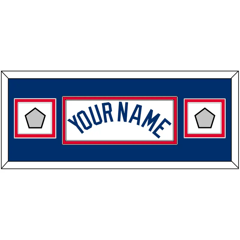 Los Angeles Name & 2 World Series Jersey Patches - Home White - Double Mat 4