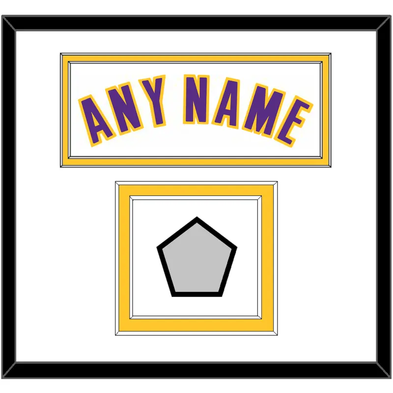 Los Angeles Name & Trophy Patch - Alternate White (2002-2018) - Double Mat 2