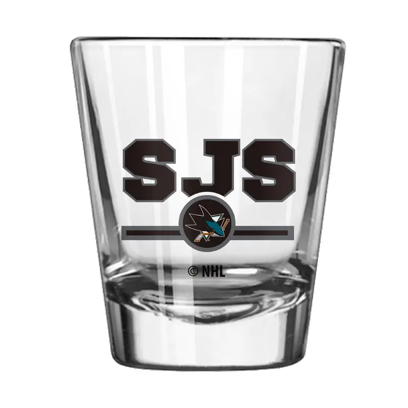 San Jose Sharks 2oz Letterman Shot Glass