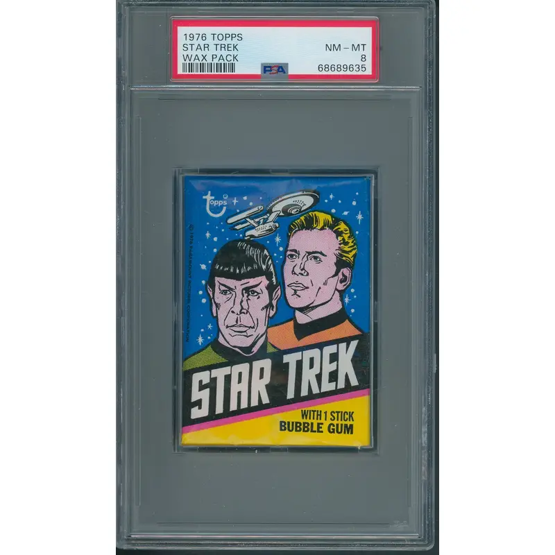 1976 Topps Star Trek Unopened Wax Pack PSA 8