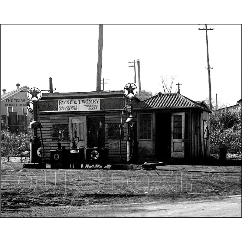 1923 Texaco Gas Station 8X10 Photo - 3041