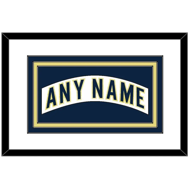 Notre Dame Hockey Nameplate - Home White - Triple Mat 1