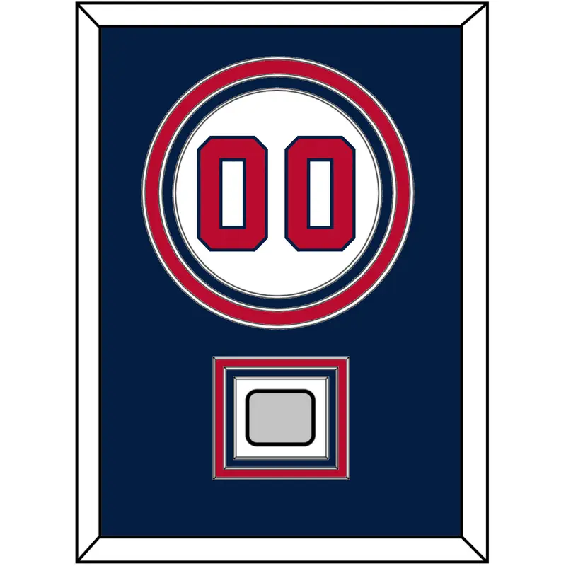 Washington Number & World Series Champions Patch - Home White - Triple Mat 3