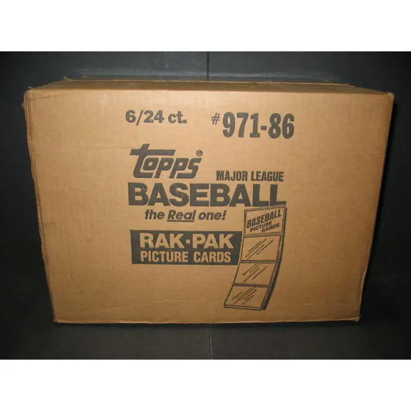 1986 Topps Baseball Rack Pack Case (6 Box)