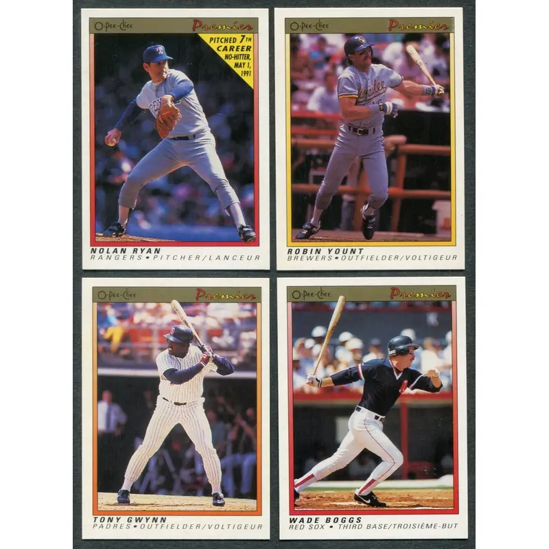 1991 OPC O-Pee-Chee Premier Baseball Complete Set (132)