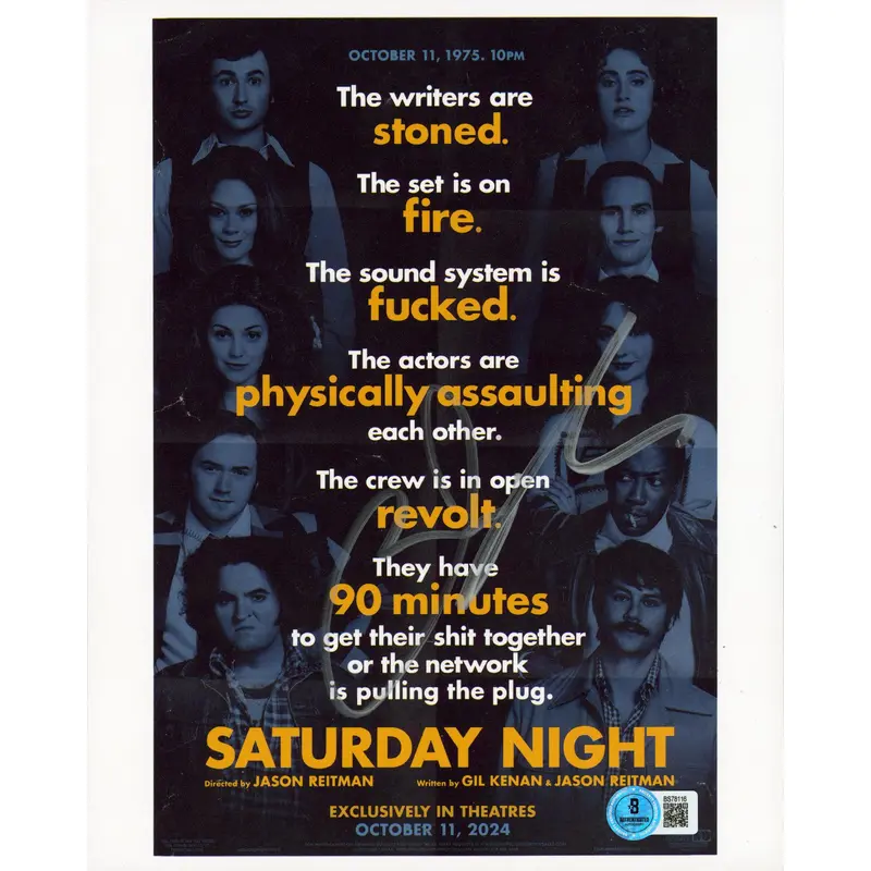 Jason Reitman Saturday Night Authentic Signed 8x10 Vertical Photo BAS #BS78116