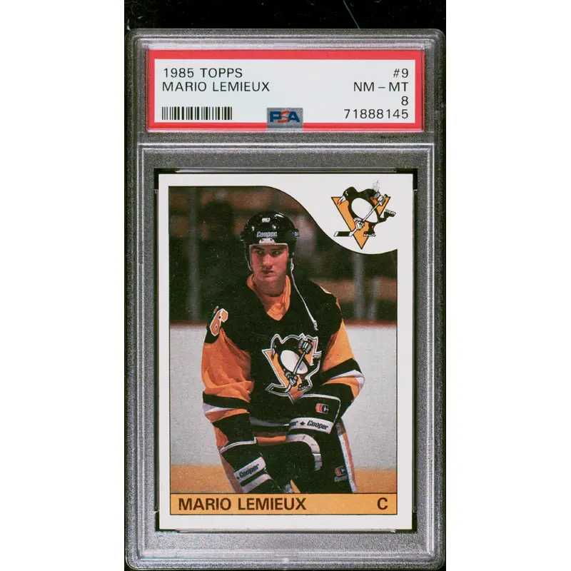 Mario Lemieux 1985 Topps #9 PSA 8 NM-MINT