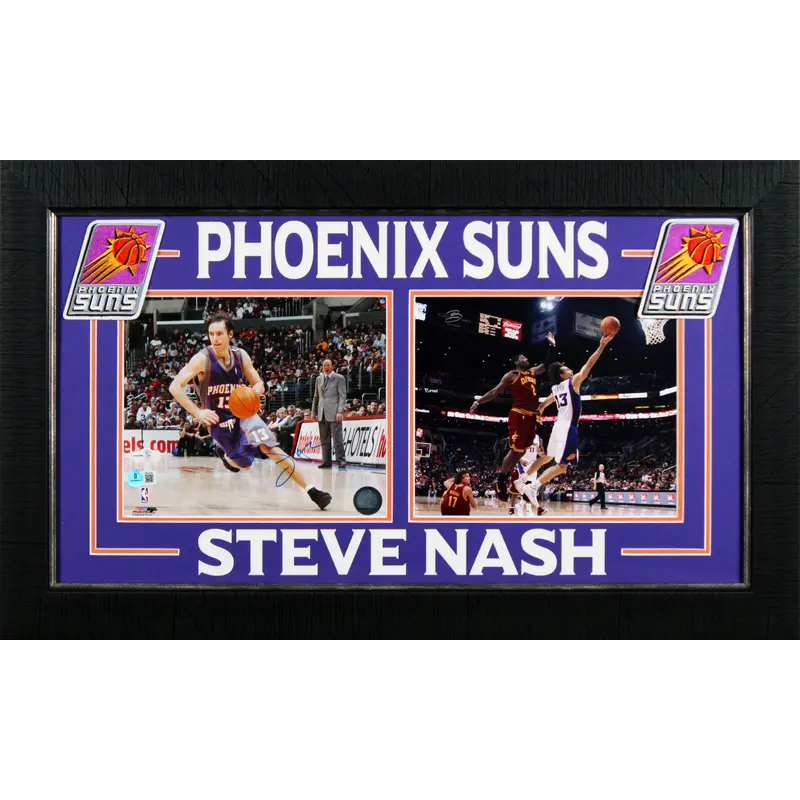 Suns Steve Nash Authentic Signed 8x10 Framed Photo Autographed BAS #BR54786