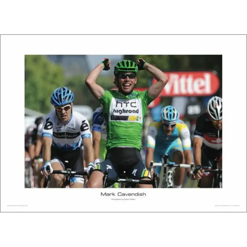 Mark Cavendish "Green Jersey 2011" Tour de France Cycling Poster - Graham Watson