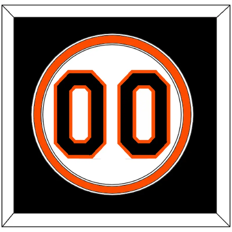 Baltimore Number - Home White (1995-1997) - Double Mat 3
