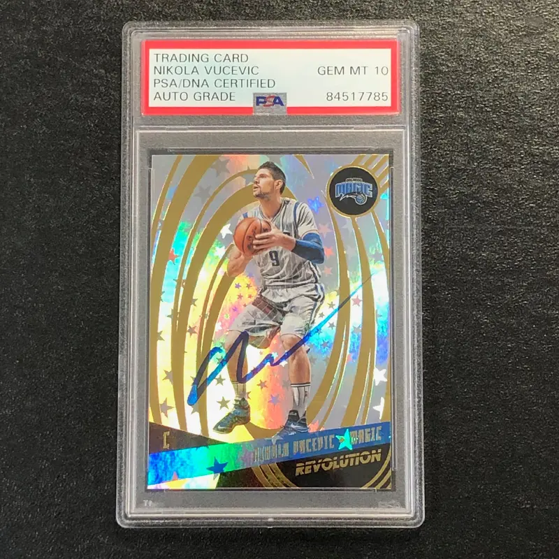 2016-17 Panini Revolution #93 Nikola Vucevic Signed Card AUTO 10 PSA Slabbed Magic