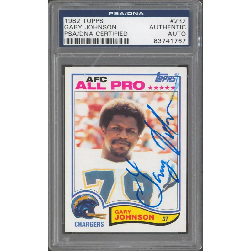 Chargers Gary Johnson Authentic Signed 1982 Topps #232 Card PSA/DNA Slabbed