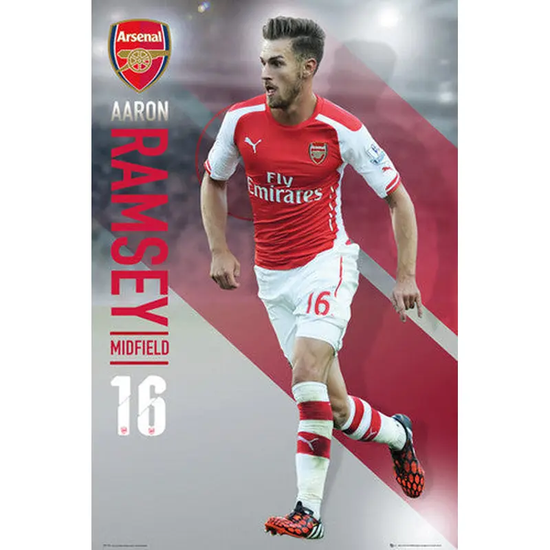 Aaron Ramsey "Superstar" Arsenal FC Soccer Superstar Action Poster - GB Eye 2015