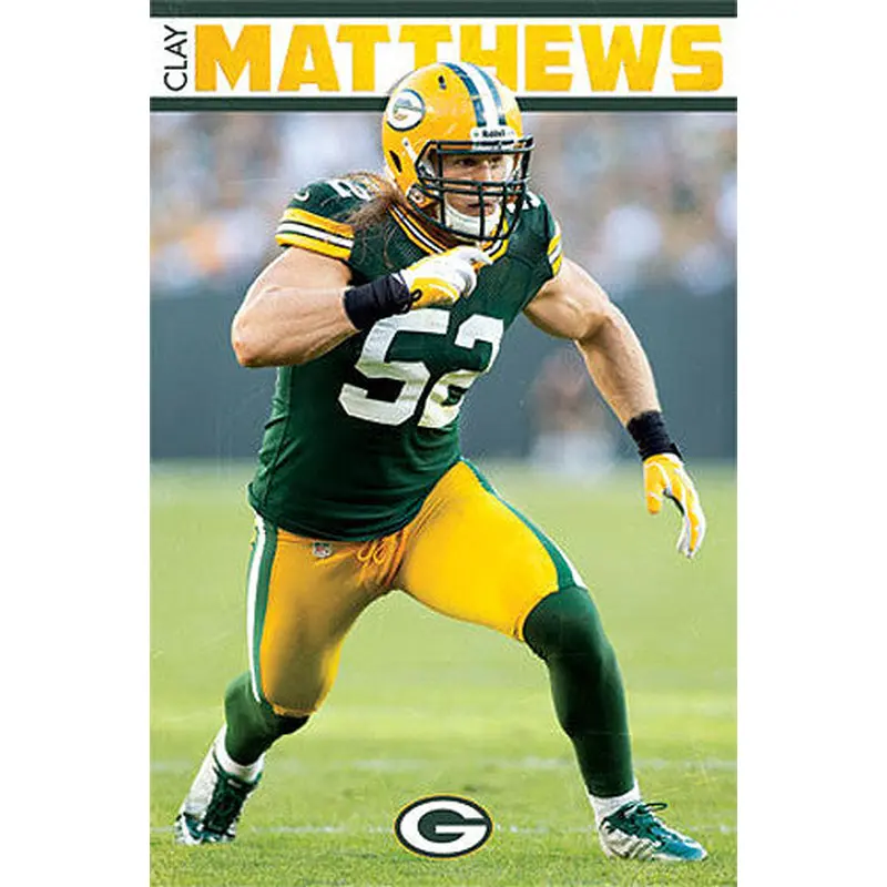 Clay Matthews "Prowl" Green Bay Packers Official NFL Action Poster - Costacos 2013