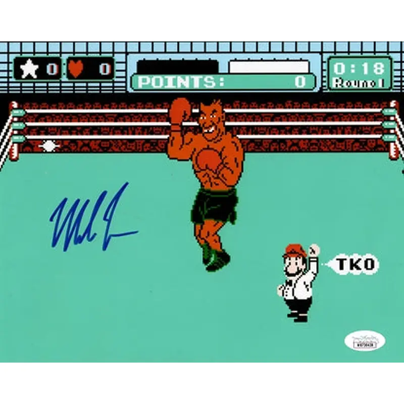 Mike Tyson Autographed Boxing (Nintendo Punchout) 8x10 Photo - JSA
