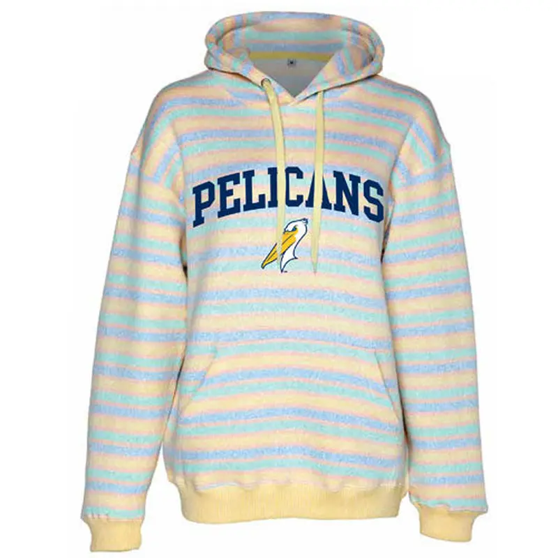 Myrtle Beach Pelicans Soft As A Grape Yellow Stripe Hood