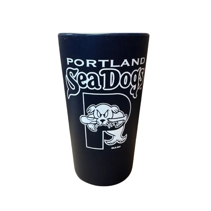 Portland Sea Dogs Wincraft Silicone 16 OZ Navy Pint Glass