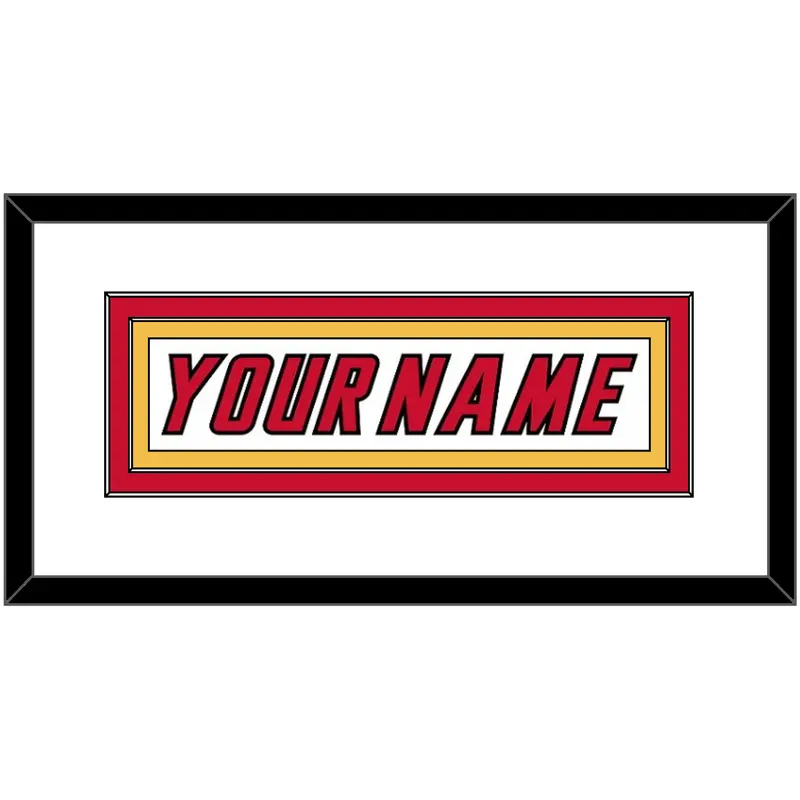 Calgary Nameplate - Home White (1995-2000) - Double Mat 1