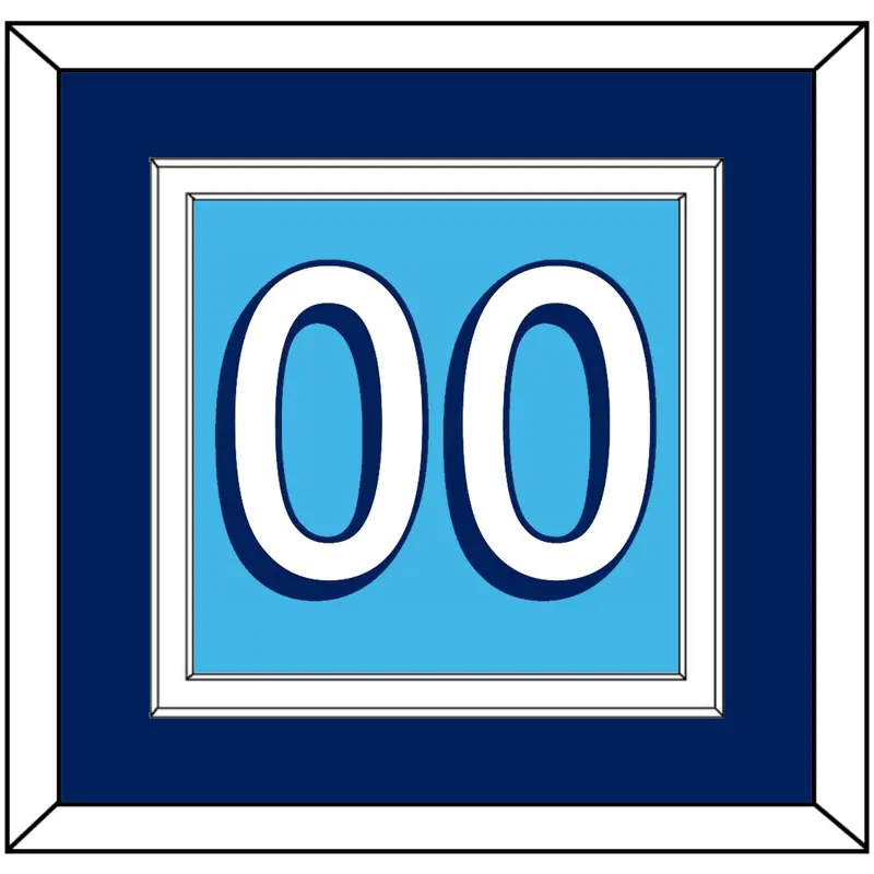Pittsburgh Number (Back) - Road Powder Blue (1967-1968) - Double Mat 3