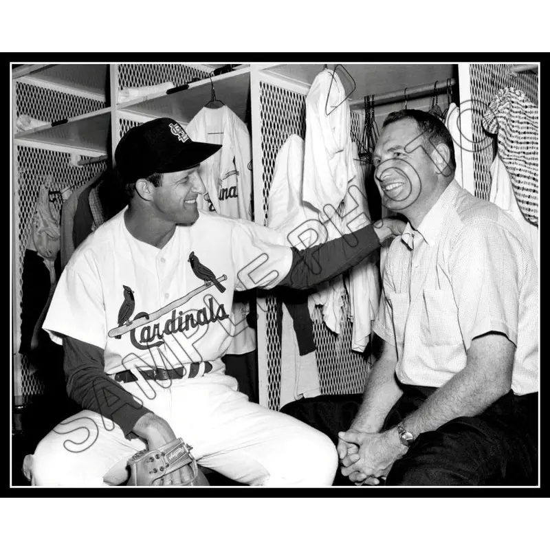 Stan Musial George Kell 8X10 Photo - 1958 St. Louis Cardinals - 11948