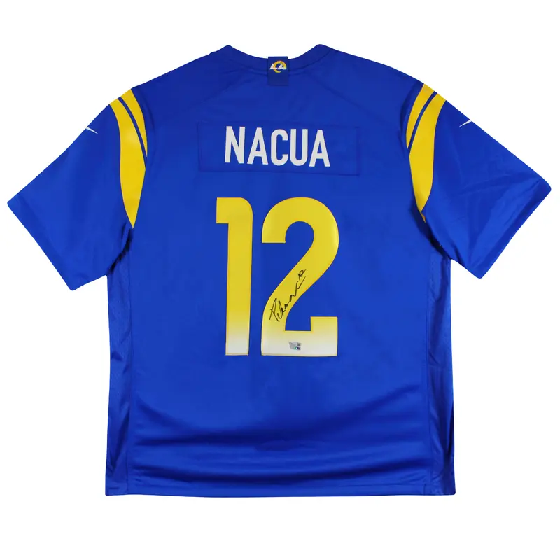 Rams Puka Nacua Authentic Signed Blue Nike Limited Jersey Autographed Fanatics