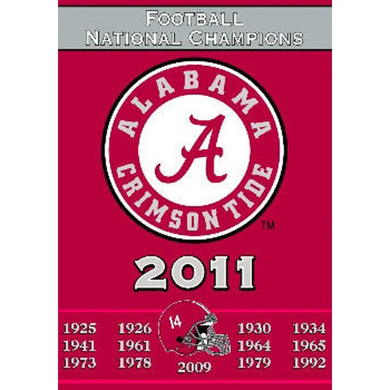 Alabama Crimson Tide "14-Time Champs" Commemorative Banner