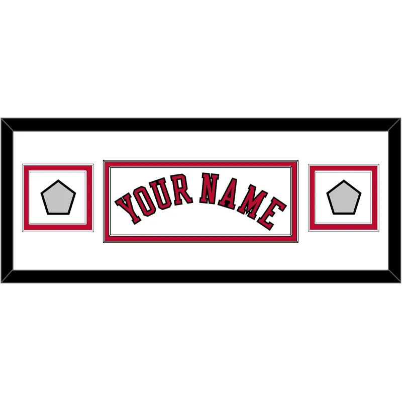 Chicago Name & 2 Finals Patches - Home White (1986-2017) - Double Mat 2